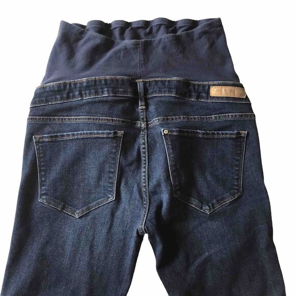 H&M & Denim Maternity Jeans Pant SZ 10 Blue Mama Skinny High Rib Stretch Tummy - Picture 5 of 10